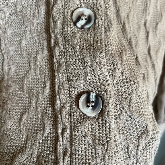 New In L - Brown Cable Knit Button-Up Jacket - Picture 8 of 9